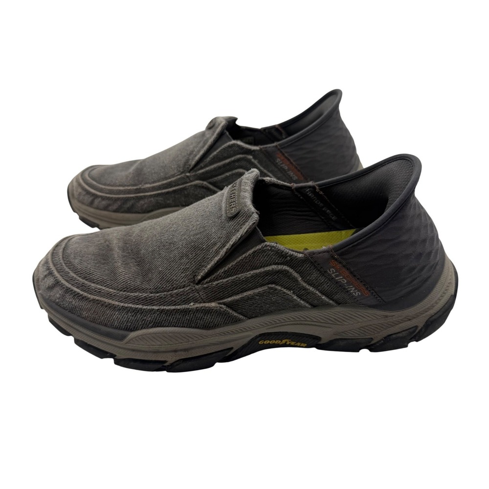 Skechers Slip-ins Steady Grip Mens 10.5 Charcoal SN 204809WW Running Walking Gym